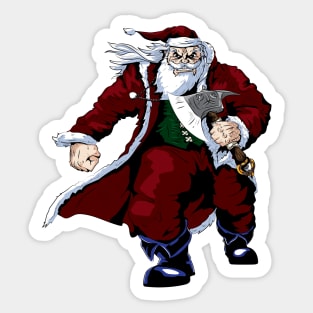 Santa's sick of your *bleep*! Sticker